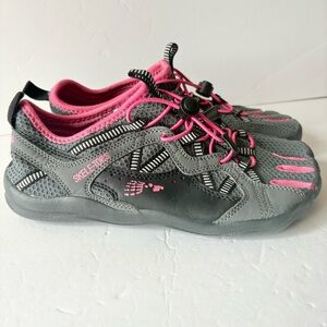 Fila Skeletoes Gray & Hot Pink Barefoot Running Shoes